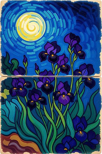 lilies van gogh 3 sur Karin van Bylevelt