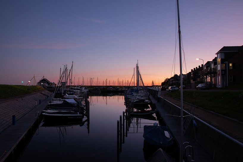 Soleil du soir port d'Ouddorp par Anneke Grinwis