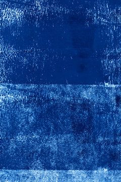 Kleurvlakken. Moderne abstracte kunst in kobaltblauw van Dina Dankers