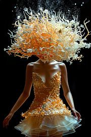 woman with head in the clouds by Egon Zitter