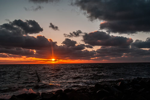 Zonsondergang IJsselmeer