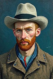 Portret in Van Gogh Stijl van Kleurenrijk