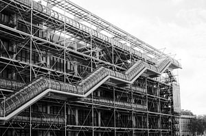 Centre Pompidou in Schwarz-Weiß - Moderne Kunst in Paris