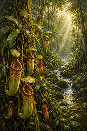 Plante-pichet tropicale (Nepenthes) – Le trésor carnivore de la forêt tropicale d'', en Indonésie sur Vínculae