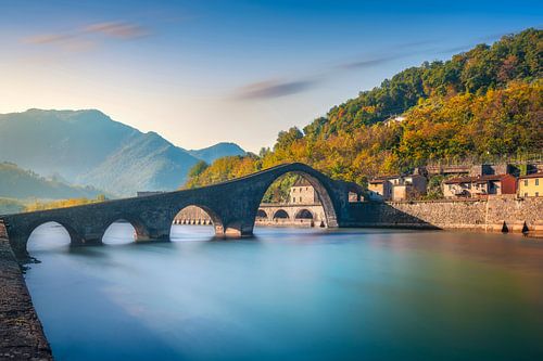 Brug van de Duivel in Garfagnana. Toscane