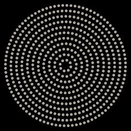 Moderne abstrakte geometrische minimalistische Kunst. Kreise auf Schwarz von Dina Dankers