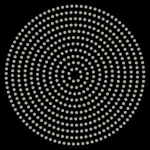 Modern abstract geometric minimalist art. Circles on black by Dina Dankers