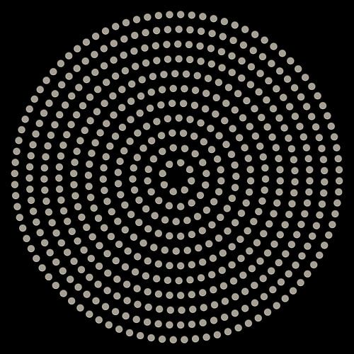 Moderne abstracte geometrische minimalistische kunst. Cirkels op zwart