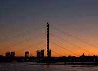 Sunset bridge in Dusseldorf