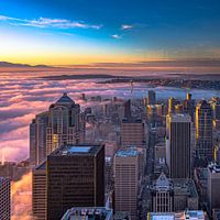 Seattle in the sea fog