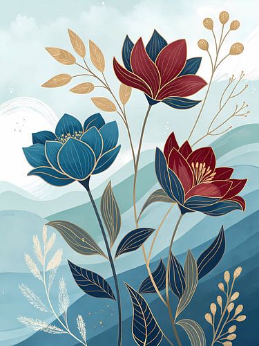 Elegant bloemenlandschap