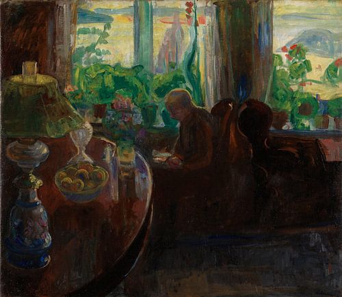 Thorvald Erichsen~Interieur met de Painter Oluf Wold-Torne