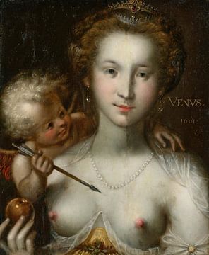 Venus en Cupido, Pieter Isaacsz.