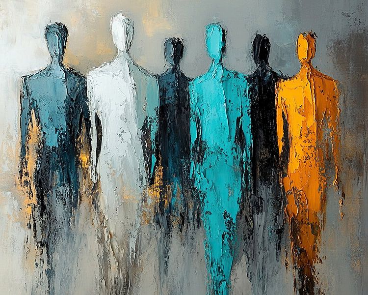 People Figures | Abstract People in Colours by Art Whims