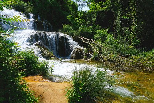 Wild and romantic Waterfall in Croatia