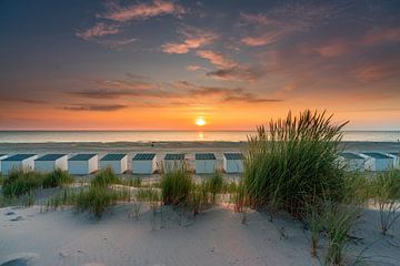 Texel - Strand Paal 28 - prachtige zonsondergang