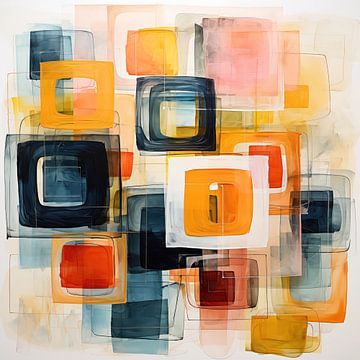 Abstracte vierkante vormen van Bert Nijholt