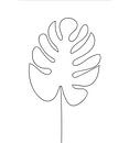 Line art Monstera Leaf Gatenplant van zippora wiese thumbnail