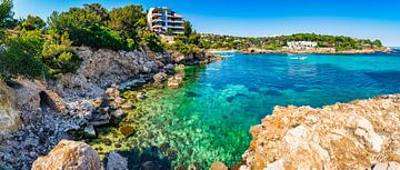 Beautiful bay at the coast of Calvia on Mallorca island, Spain Mediterranean Sea by Alex Winter