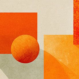 Warm abstract geometric work by Digital Picture Art