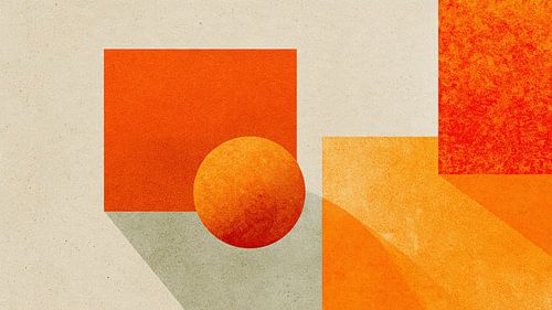 Warm abstract geometric work