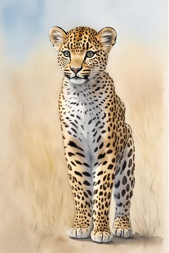 Kleine luipaard in het wild