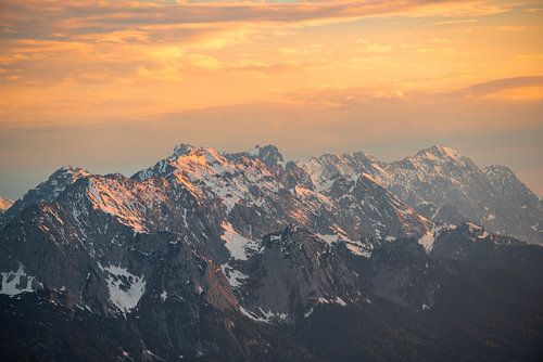 Zonsondergang boven de Karwendel