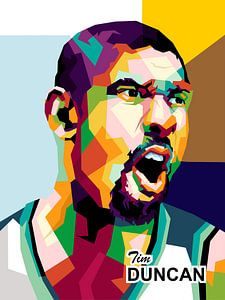 Tim Duncan im besten Pop-Art-Basketball von miru arts