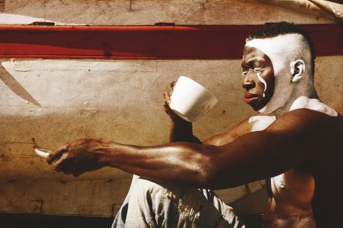 het ontbijt van een mimespeler