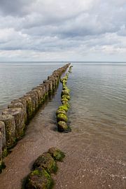 Ostsee - Buhnen am Strand von Kölpinsee (Usedom)