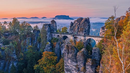 Zonsopkomst bij de Bastei