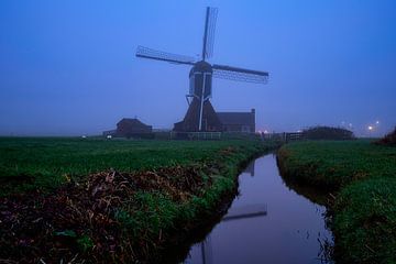 Moulin à vent de Zoeterwoude dans la brume