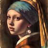 Girl with a Pearl Earring. by Digital Art Nederland