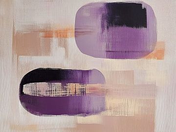 Paars Abstract | Velvet Shadows Unveil van Zen en Meer