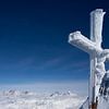 Iced summit cross on the Klein Matterhorn by Torsten Krüger