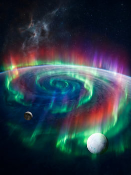 Aurores boréales et exoplanète