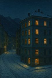 Fenster der Wärme in einer winterlichen Stadt von Travel Shop