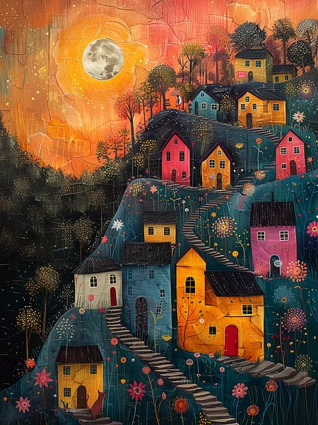 Häuser in Hanglage von haroulita