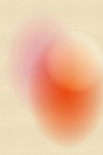 Retro jaren 70 neon kunst. Abstract verloop in wit, roze oranje