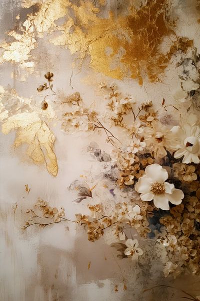 Fleurs Peinture Rococo par Preet Lambon