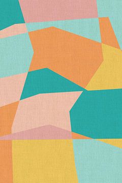 Geometrisch abstract in pastel van Dina Dankers