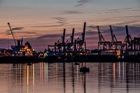 waalhaven rotterdam sunset ecthome cranes container