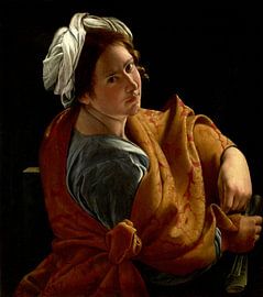 Porträt einer jungen Frau als Sibylle, Orazio Gentileschi