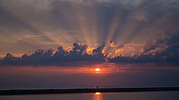 Sonnenuntergang, Zeeland, Westenschouwen von Ronald Harmsen