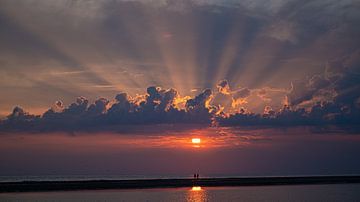 Zonsondergang, Zeeland, Westenschouwen van Ronald Harmsen