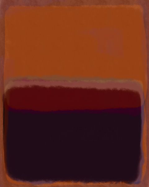 Modern abstract art in terra, brown, purple by Dina Dankers