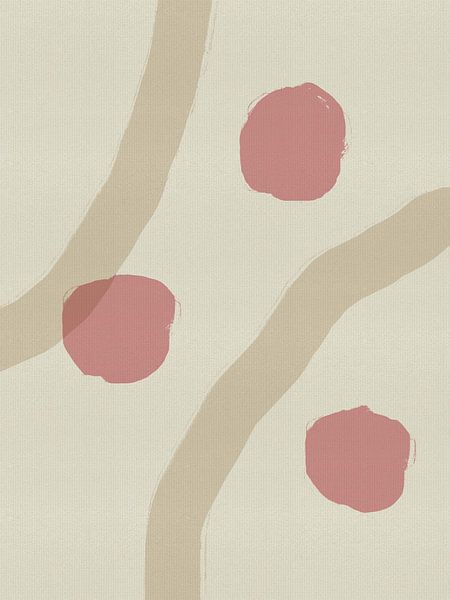 Minimalistische abstracte vormen en lijnen in zachte pasteltinten van Abstract Minimalist Art