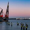Panoramafoto von der Sleipnir, dem größten Kranschiff der Welt In Rotterdam von Erik van 't Hof