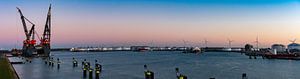 Panoramafoto van Sleipnir het grootste kraanschip van de wereld  In Rotterdam