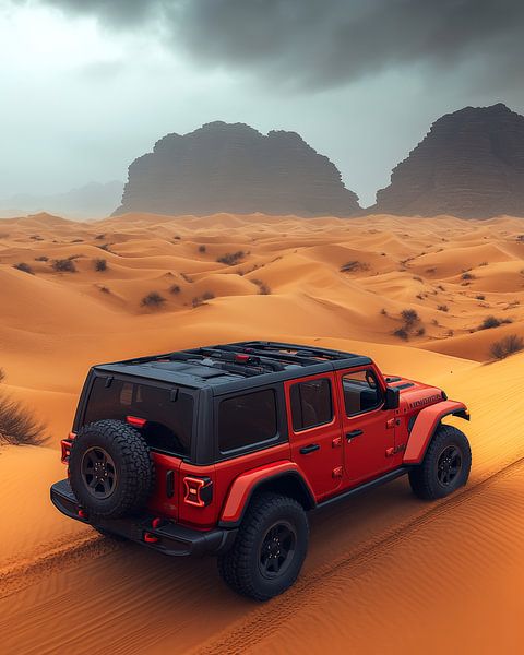 Robuuste Jeep Wrangler in Majestic Dunes van Lufy